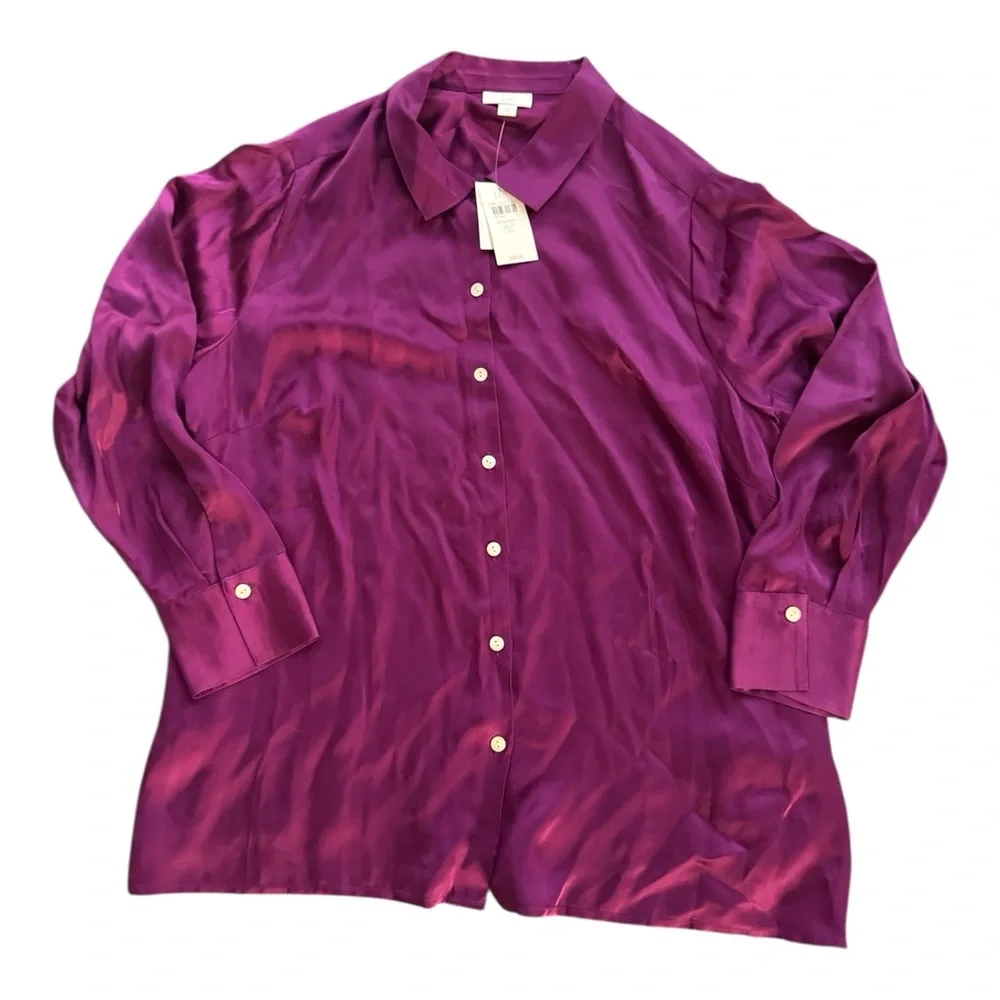 J. Jill Deep Purple Formal Blouse - Picture 1 of 3